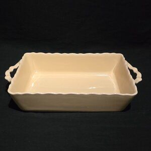 MATCERAMICA Made in Portugal Rectangle Handled Casserole Dish - Beige